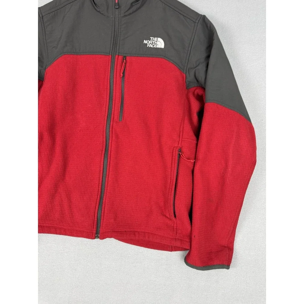 The North Face Grid Fleece Jacket Full Zip Mens Medium Tech Two Tone Utility